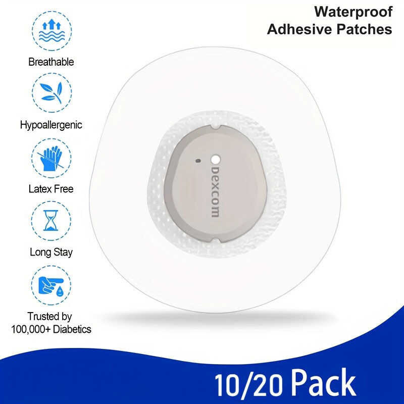 Dexcom G7 Waterproof Adhesive Patches, 20 Pack - Sweatproof ...