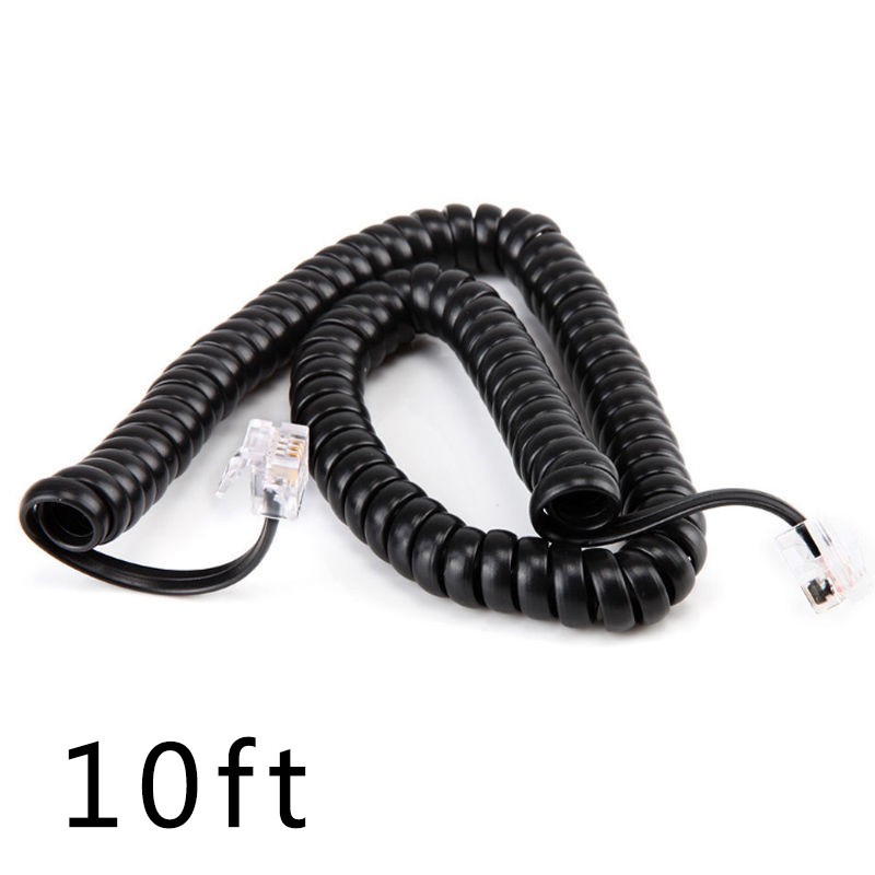 [COD] 3meters Telephone Handset Phone Extension Cord Curly Coiled Cable ...