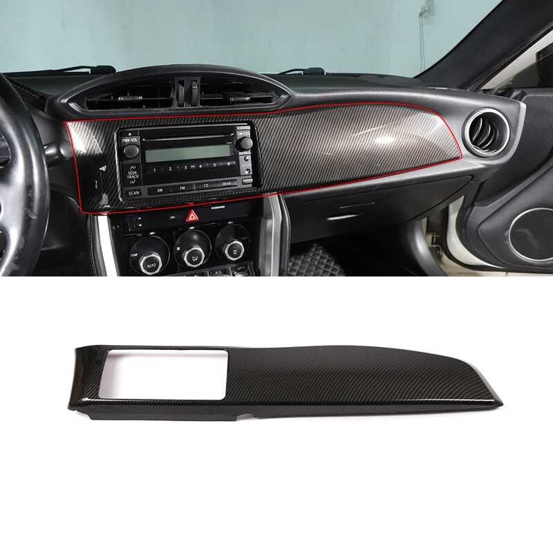 ⊙ ABS Carbon Car Dashboard GPS Navigation Large Panel Cover Decorative