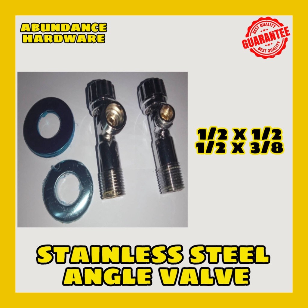 ♞ONE WAY ANGLE VALVE FOR LAVATORY 1/2 X 1/2 , 1/2 X 3/8 | Shopee ...