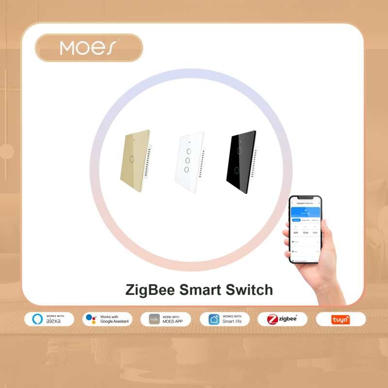Zigbee Wall Touch Light Switch With Neutral/No Neutral ,No Capacitor