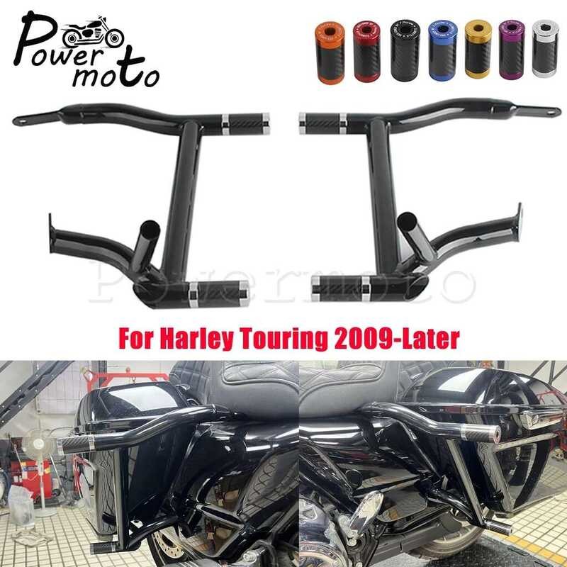 A Highway Crash Bar Rear Bumper Saddle Bags Rails Bracket For Harley ...