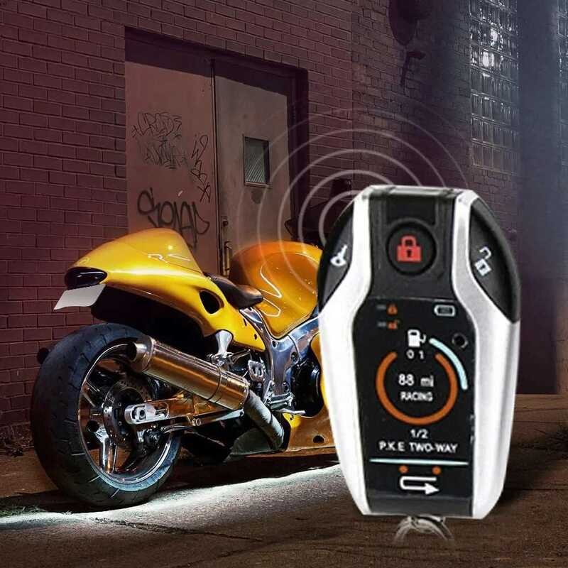 12v Two Way Motorcycle motion sensor Alarm Remote Engine Start Stop