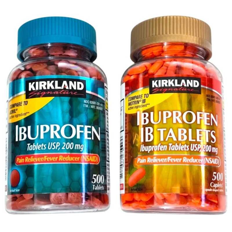 Kirkland Signature Ibuprofen 200Mg Pain Reliever/Fever Reducer (Nsaid ...