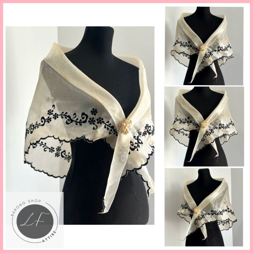 Modern Alampay Embroidery Design with brooch | Shopee Philippines