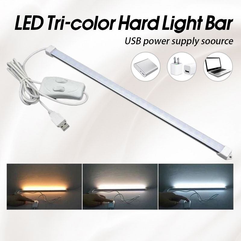 LED Tube Light 35cm Long LED Strip Light Room Light 3 Color Dimmable ...