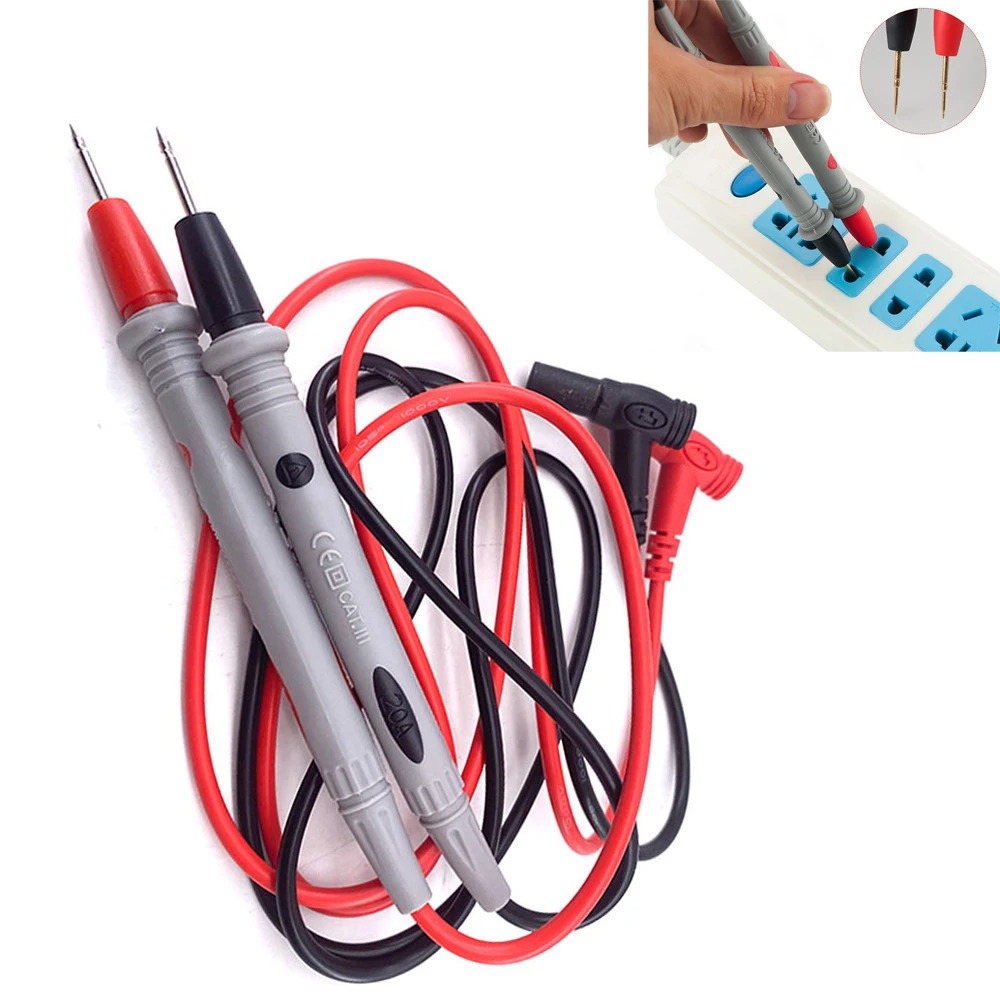 1 Pair Universal Probe Test Leads Pin for Digital Multimeter Needle Tip ...
