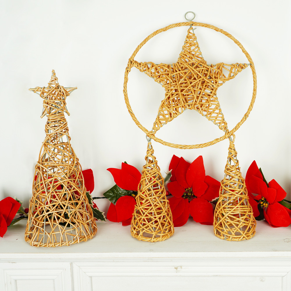 Christmas Parol Lantern Handmade Rattan Hanging Ornament for Home Door ...