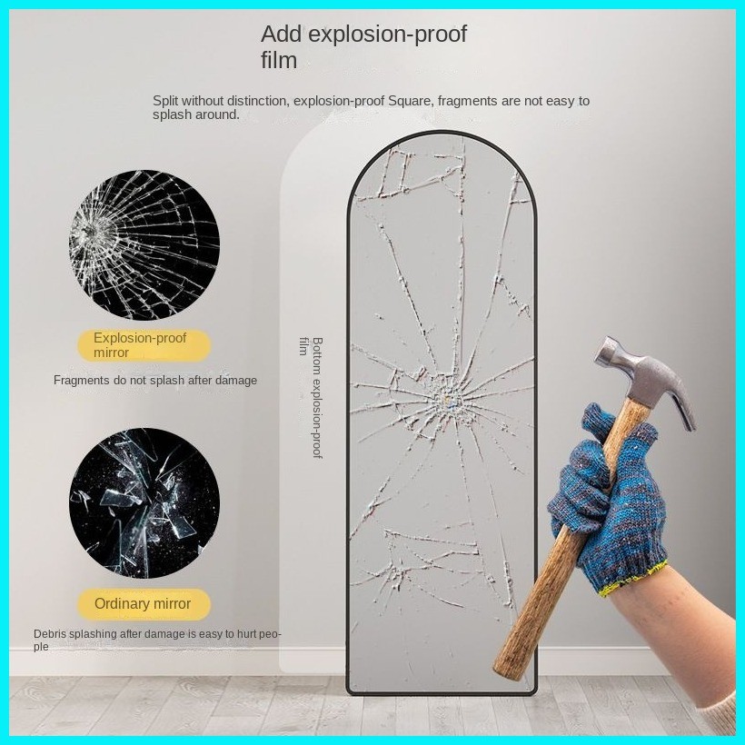 explosion-proof glass Mirror Full-length mirror wall Whole Body Mirror ...