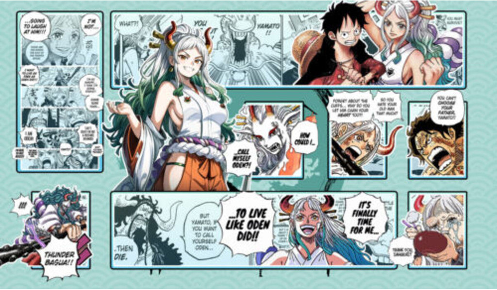 thumbnail image 2 of One Piece Yamato Playmat - Kaido Art Backing, Official TCG Mat From Land Of Wano 2 of 3