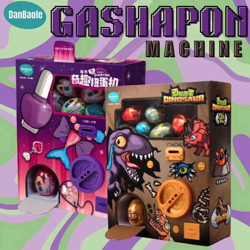 Gashapon BYJ Luminous Dinosaur And Girl's Jewelry Egg Vending Hine