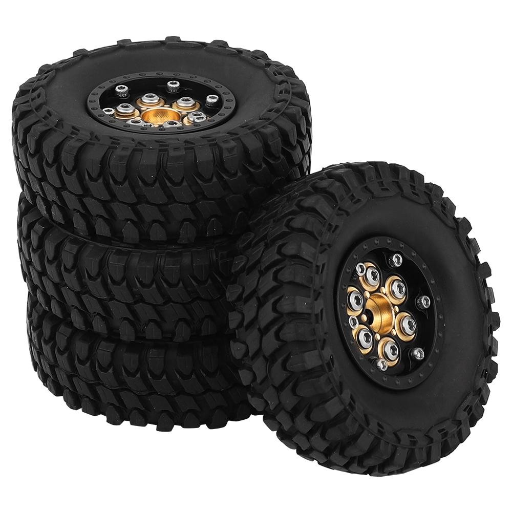1.0 plus Brass Beadlock Wheel Rims Wheels Tires for All 1/24 Scale ...