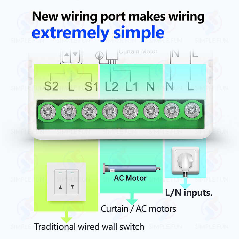 433Mhz Roller Shutter Curtain Switch At 5-In-1 110V 220V 16A RF Module ...