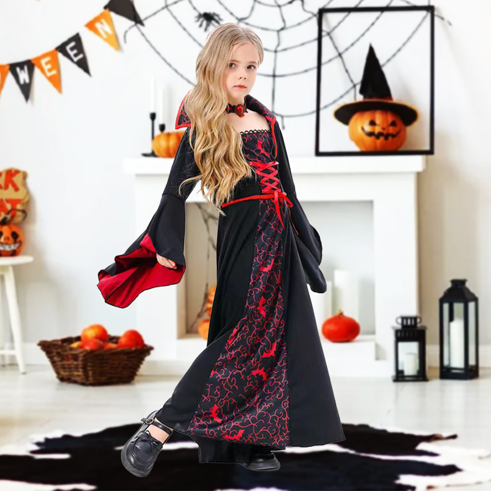children-halloween-costume-vampire-cloak-gothic-princess-dress-for