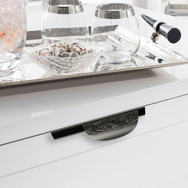 New Chinese Drawer Handle Extended Long Handle Gold Simple