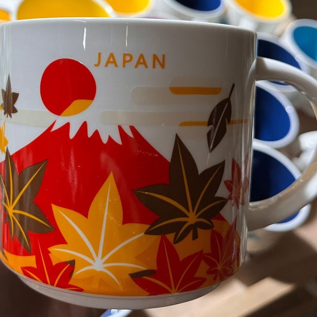 Tasse Starbucks Japon 2021 - Mont Fuji Blanc Et Rouge Sakura - 414ml - Neuve