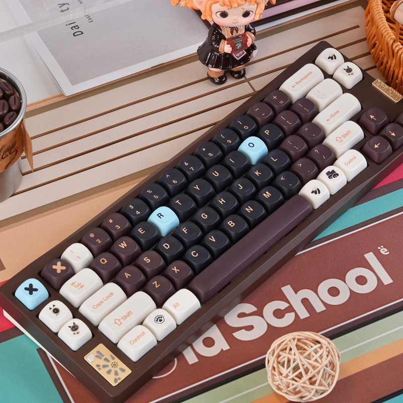 Brown Sugar Bobo Keycaps Thai English MOA Profile DYE-SUB Cute Keycaps ...
