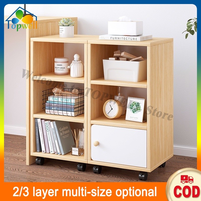 Mobile cabinet locker bedside table storage rack under desk bookshelf ...