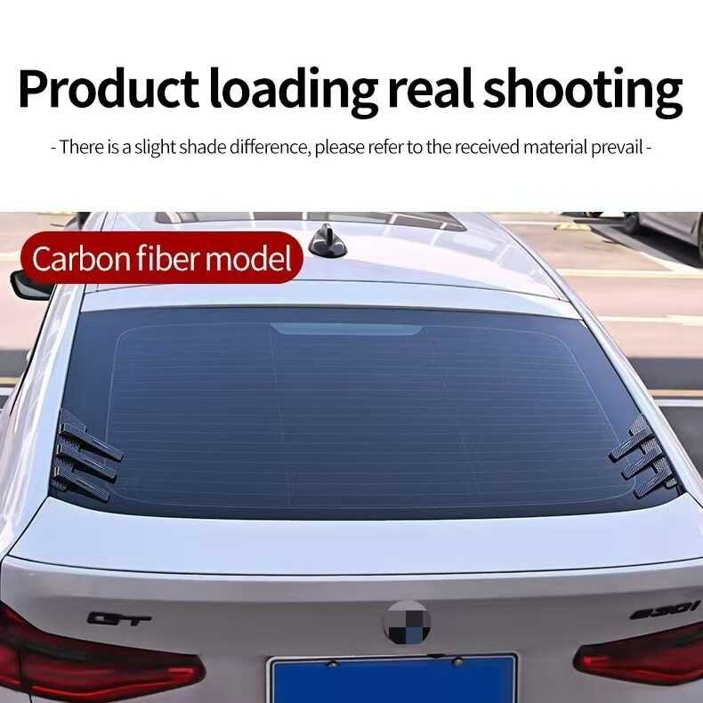 Universal Car Rear Window Side Spoiler Splitter Triangle Louver ...