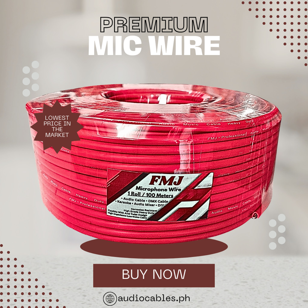 100 Meters Stereo Audio Cable Wire 1 Roll For Microphone Cable and ...