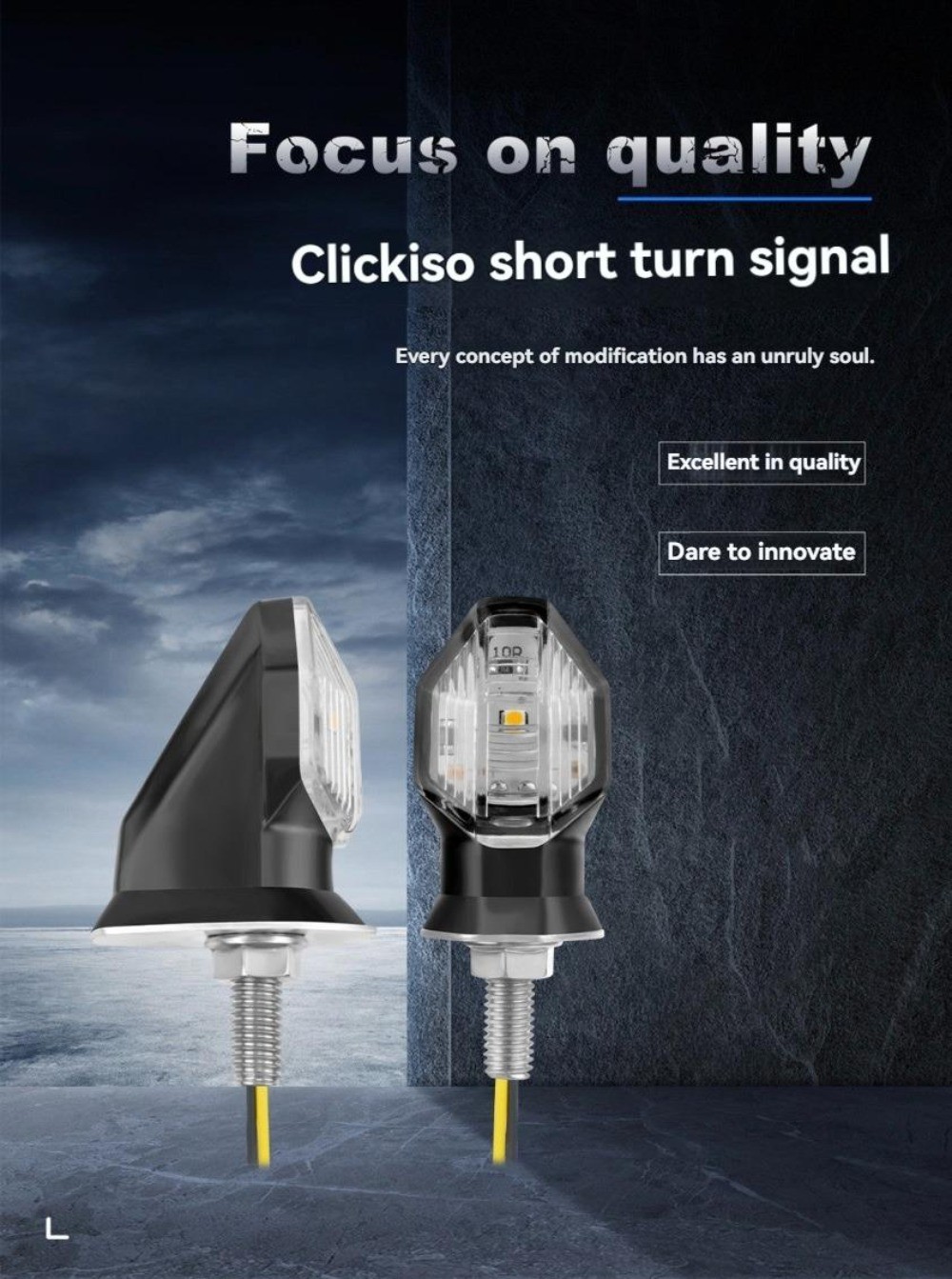 2pcs Mini Motorcycle LED Turn Signal Indicators Light Universal 12V ...
