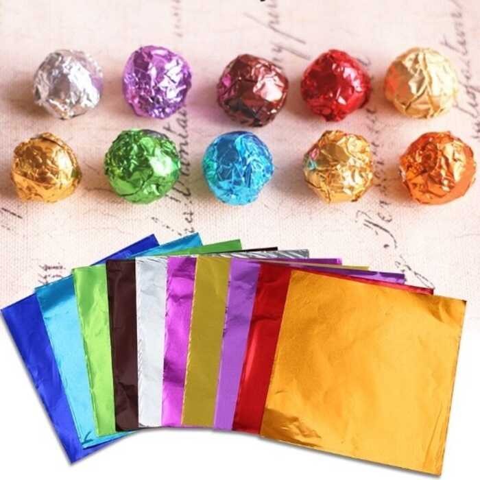 Pcs Pack X Cm Aluminum Foil Chocolate Wrapper Candy Paper Sweets ...