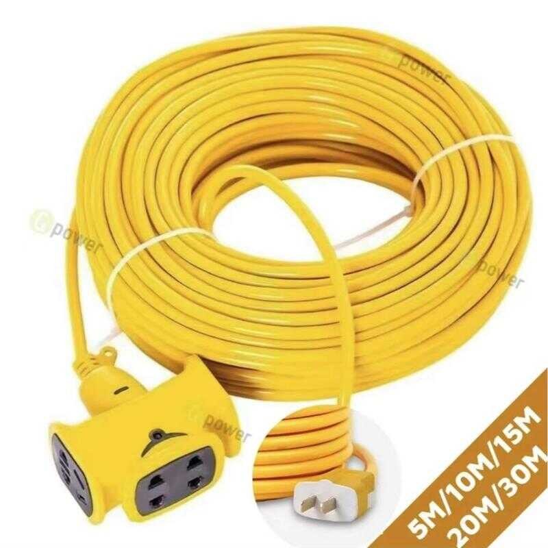 JJ Extension Cord Socket Withcable Extra-Long Plug-In Strip 5 10 20 30 ...