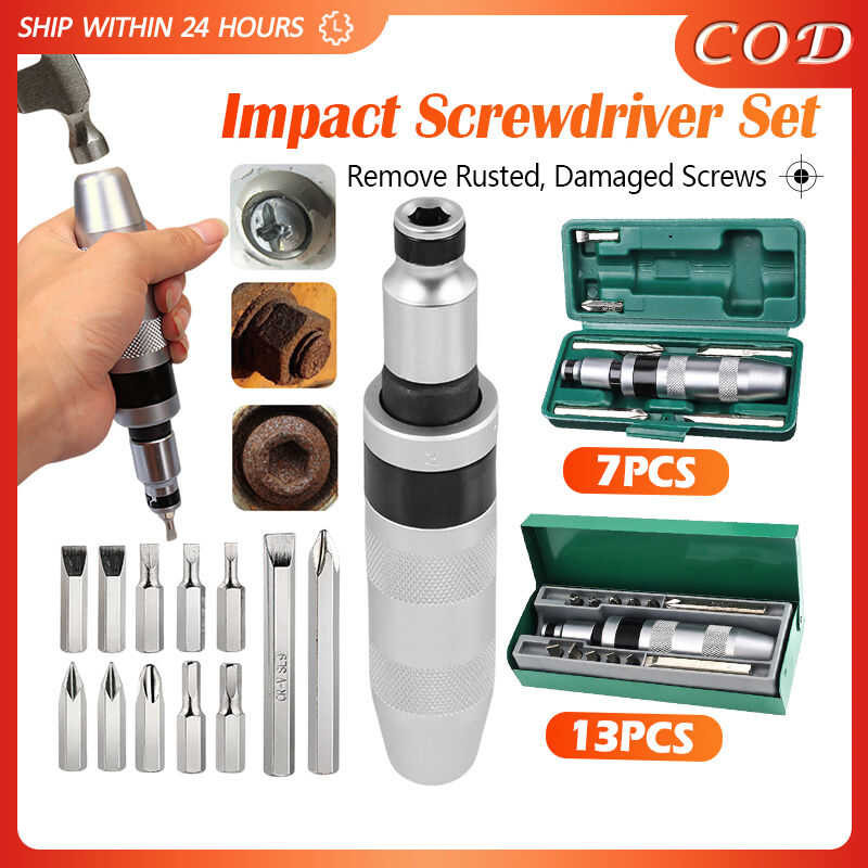 7/13Pcs Screwdriver Set Hand Impact Driver Extractor Tool For Removing ...