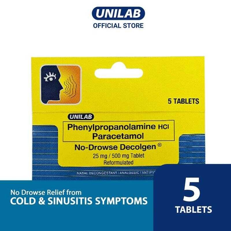 No-Drowse Decolgen 5 Tablets 5Fb Ef9 | Shopee Philippines