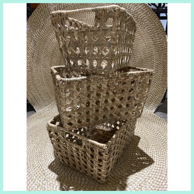 Rectangular NATIVE ORGANIZER WITH COVER| storage bin with cover ...