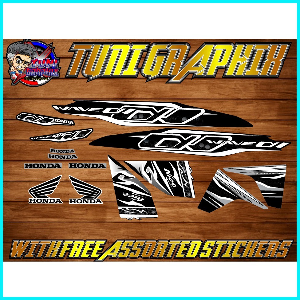 Honda Wave 110 Alpha CX Stock Decals Set W/freeBIES | Shopee Philippines