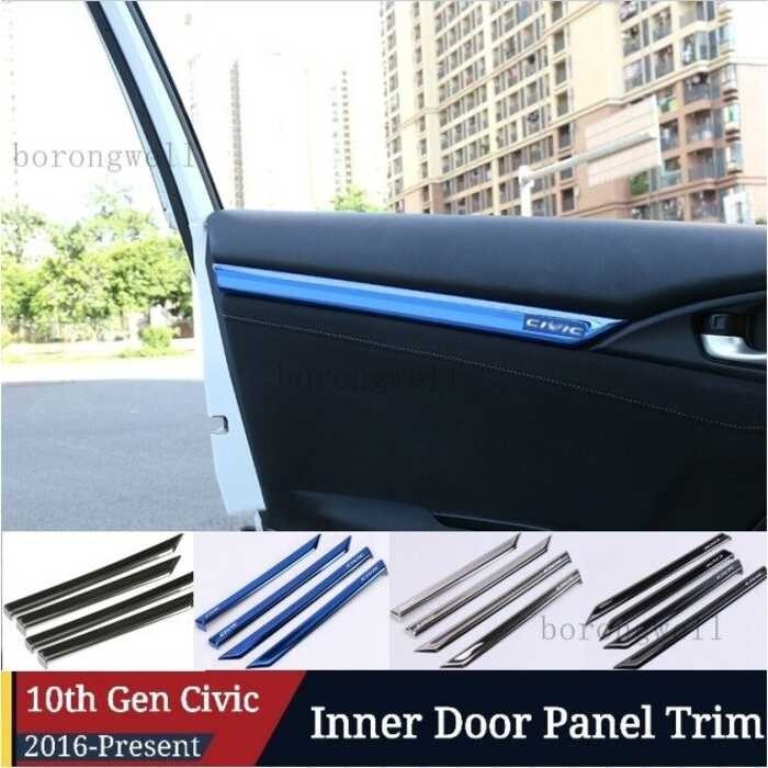Para Sa Honda Civic FC FK 20162021 Stainless Steel Door Panel Trim Car