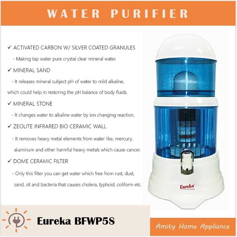 Eureka Water Purifier / Filter gamit ang Faucet BFWP5S | Shopee Philippines