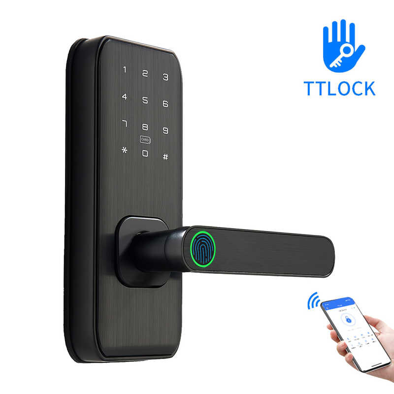Ttlock APP Smart Fingerprint Password RFID Card US Deadbolt Lock