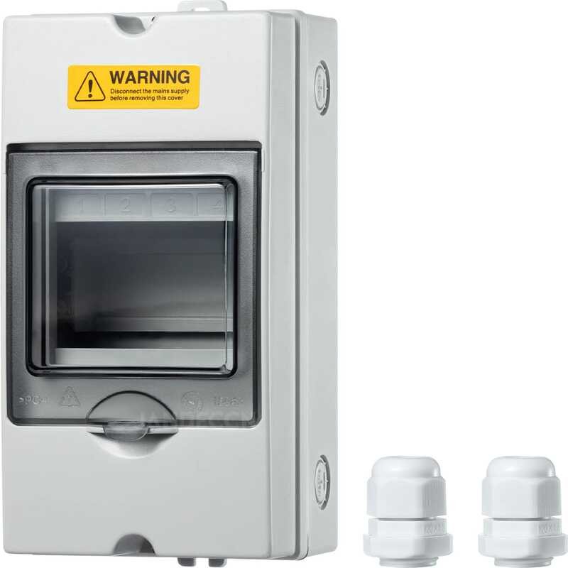 4 Way JANDECCN Waterproof Electrical Junction Box, IP65 Circuit Breaker