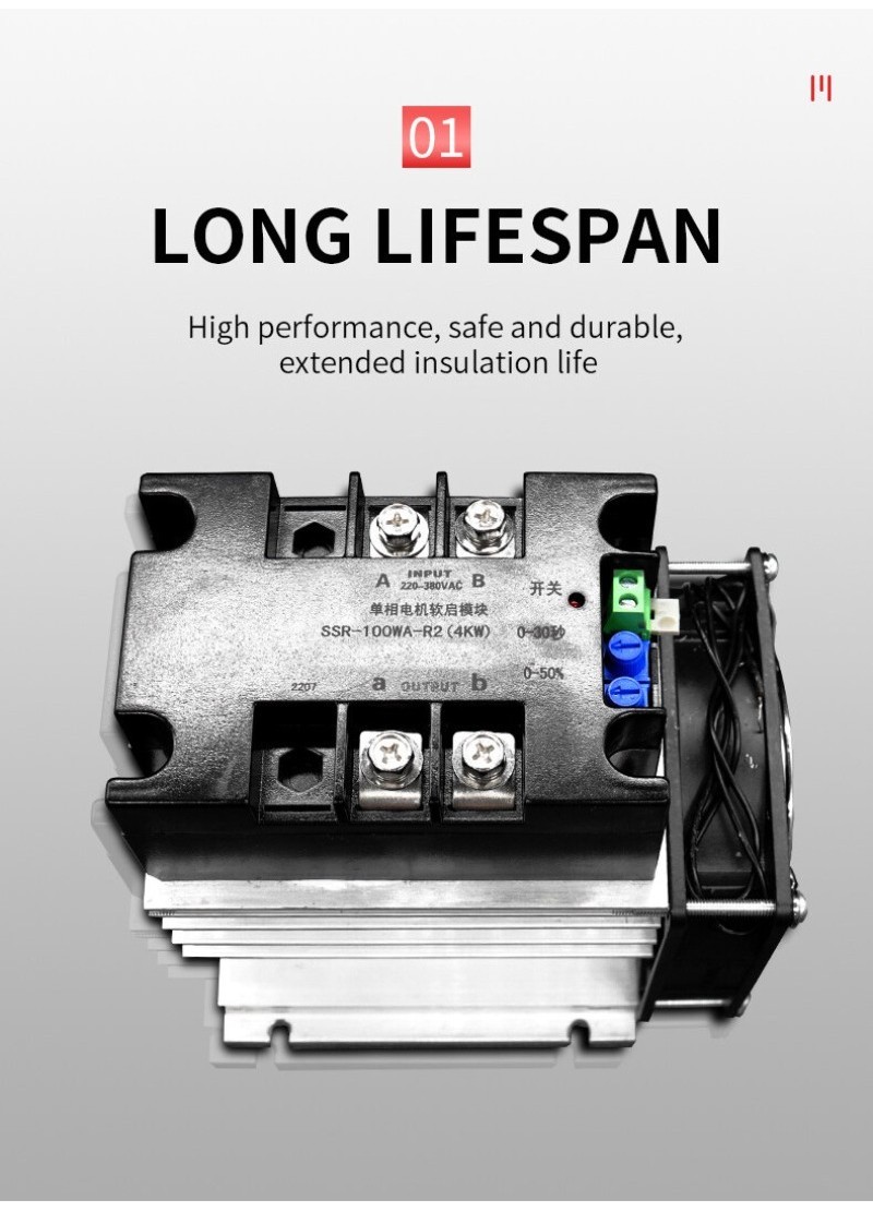 Single-phase intelligent Motor Soft Starter Soft Start Module Slow ...