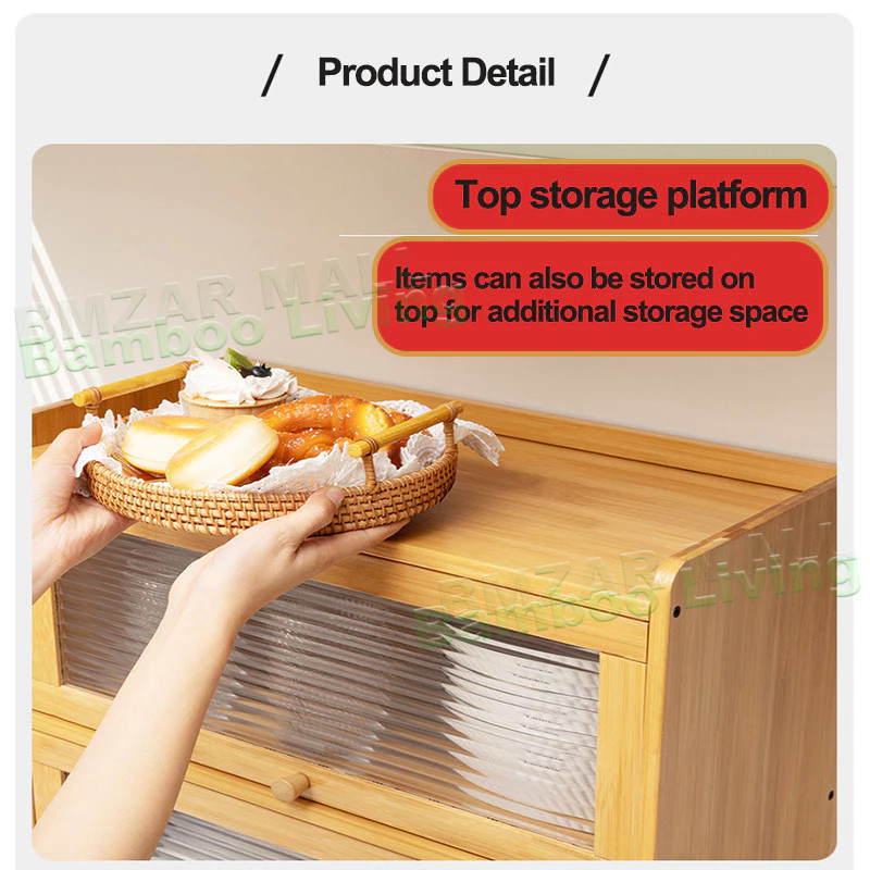Bamboo Kitchen Cabinet Organizer 1/2/3 Layers Dish Rack Kitchen ...