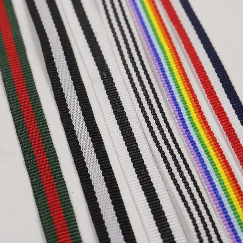 1cm - 2.5cm Colorful Polyester Ribbon Edge Banding Flat Weave Rainbow ...