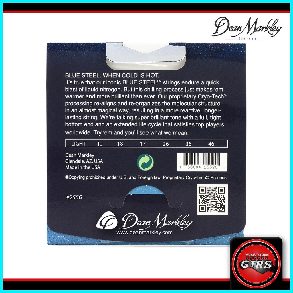 Dean Markley Blue Steel Cryogenic Activated Nickel Wound Electric ...