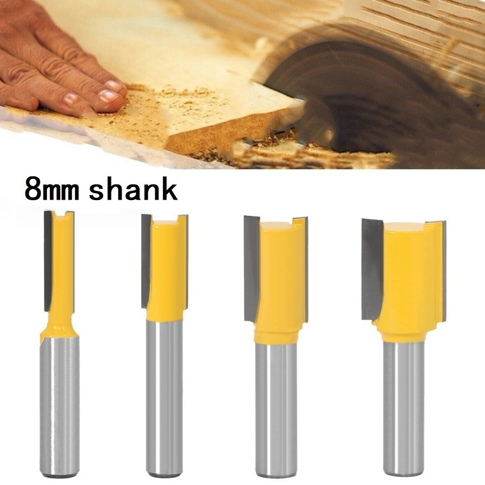 JTFY ️1pc 8mm Shank Bottom Wood Cleaning Bit Straight Router Bit Clean ...