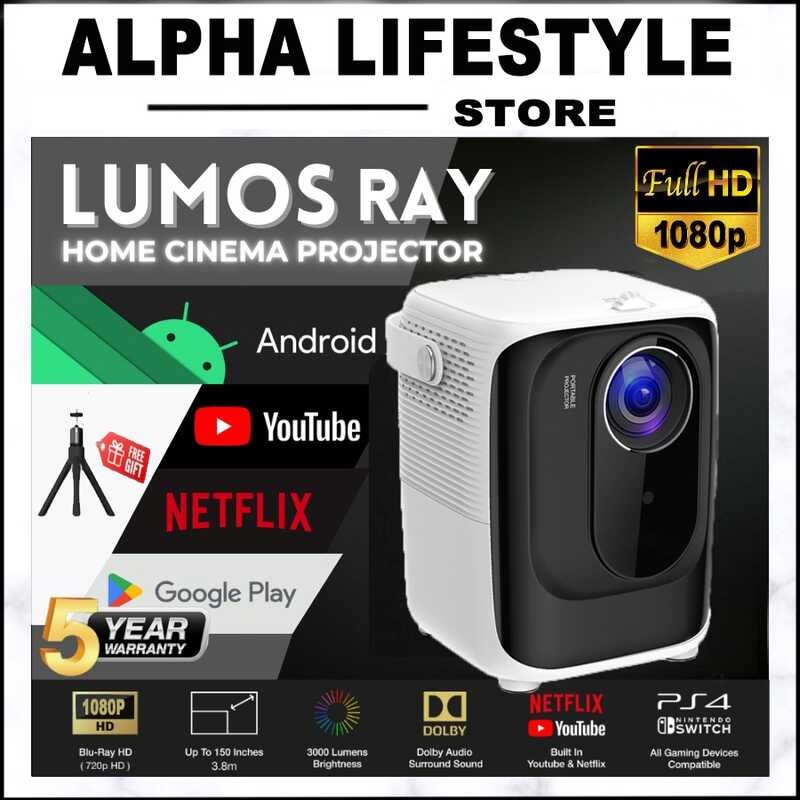 ALPHA Projector S10 Portable Smart Mini Projector Screens 4K Full HD