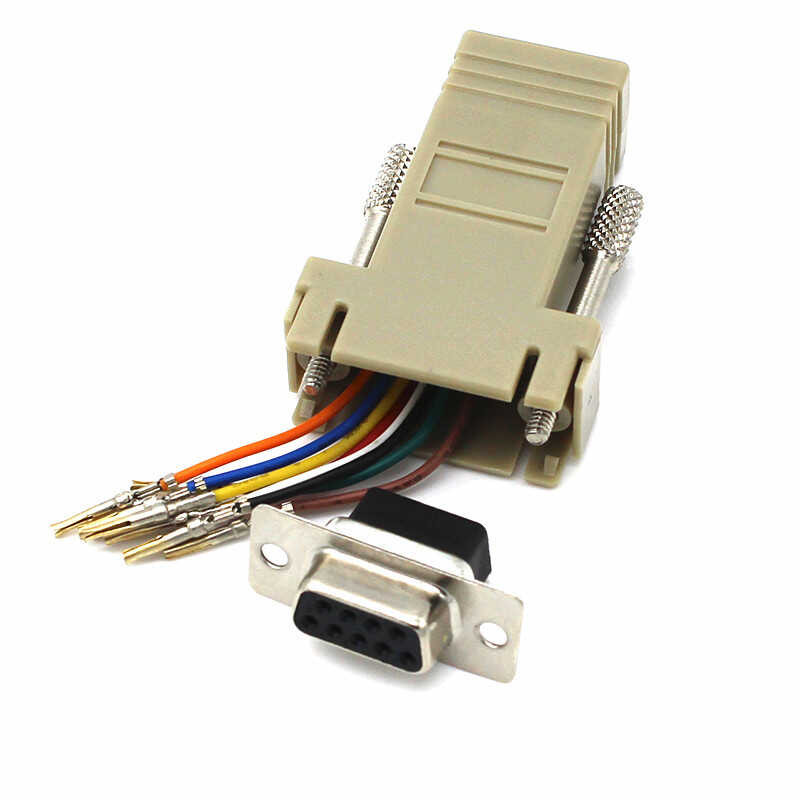 RJ45 Kababaihang Kababaihang DB9 sa RJ45 Adapter Connector rs232 ...