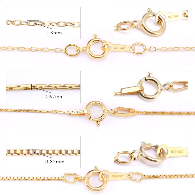 16 Inch/18 Inch 14K Gold Filled Round O Box Snake Chain For Jewelry ...