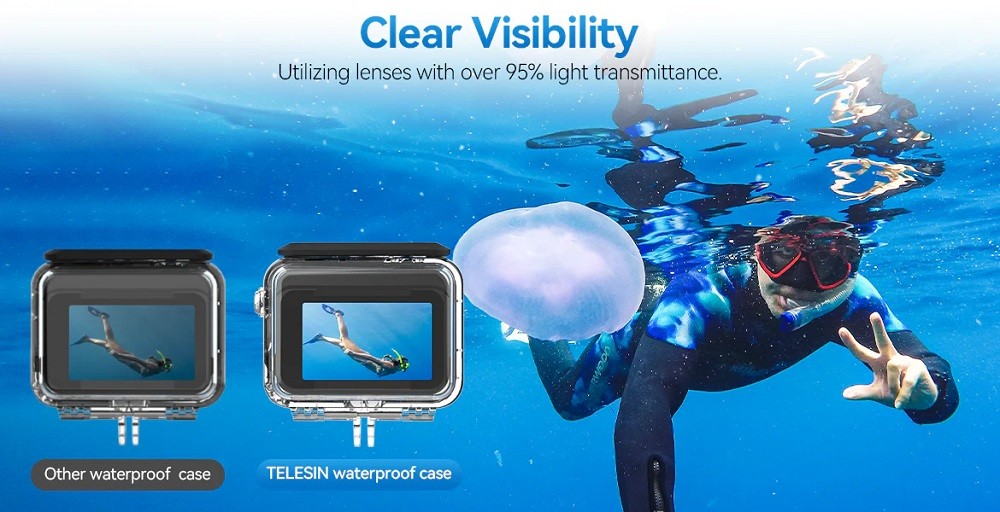 Underwater Lamp ASHA Underwater Waterproof Light For Go Pro Hero