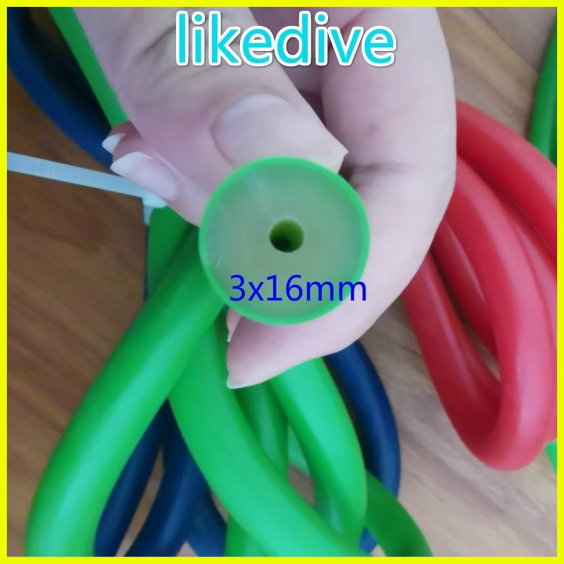 LYUMO Speargun Rubber Tube,Spearfishing Tube,3 * 16MM Speargun Rubber Band Sling Spearfishing Diving Tube Latex Tubing