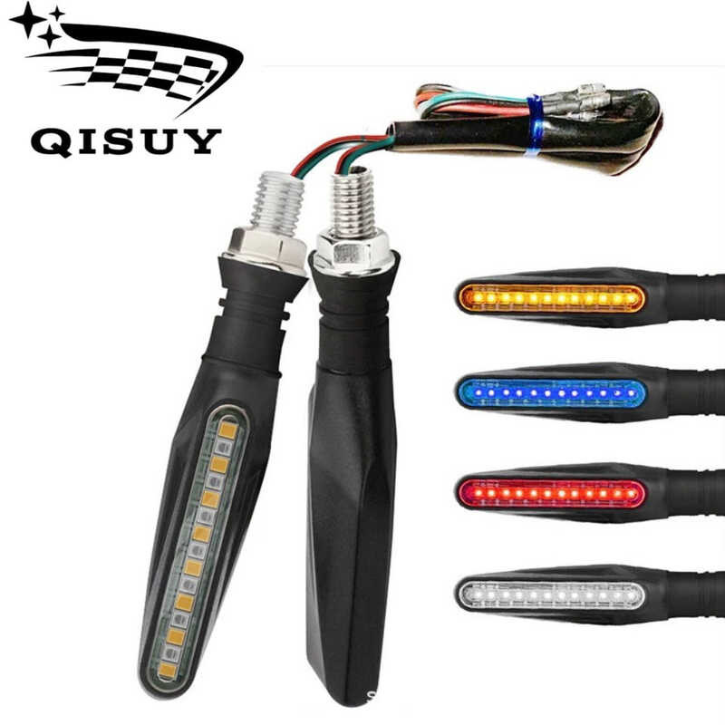 Motorcycle Foreign Trade LED Dual-color turn signal lights Daytime ...