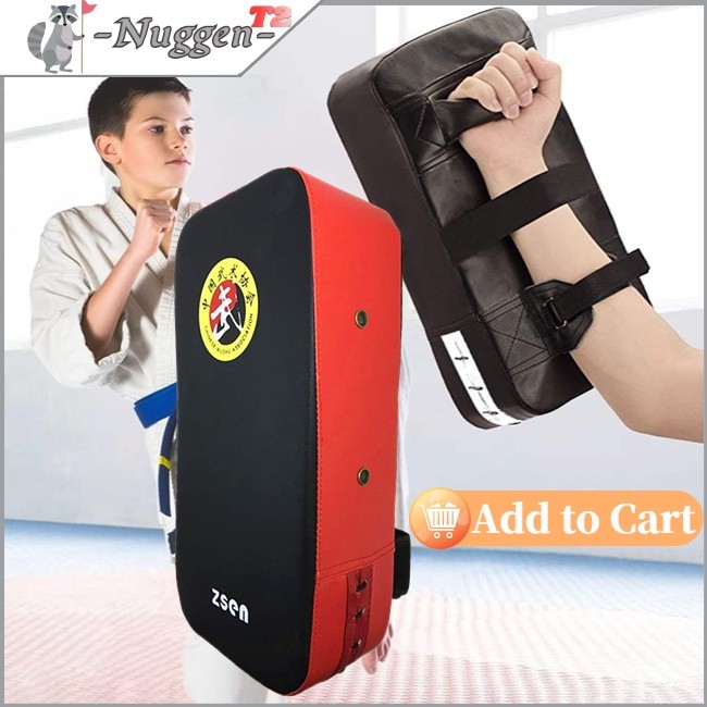 Nuggen PU Leather Boxing Kick Punch Pad Shield Karate TKD Foot Target ...