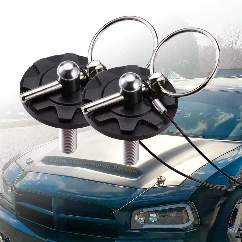 Tt 1Pair Engine Bonnets Racing Lock Appearance Hood Plate Kit Locks Car ...