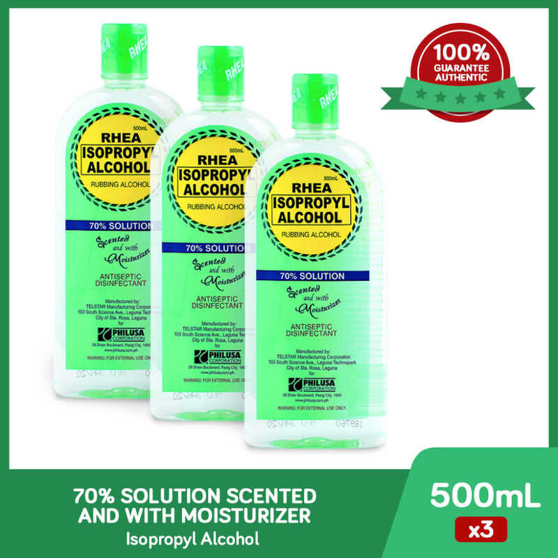 RHEA Isopropyl Alcohol With Moisturizer 500Ml 70% 3S | Shopee Philippines