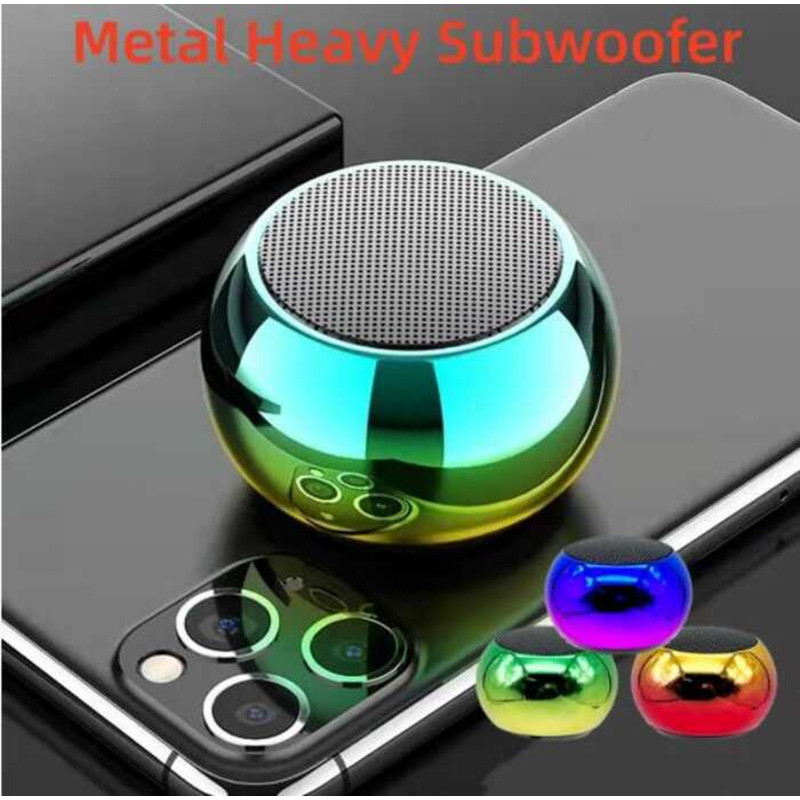 Mini Bluetooth True Wireless Deep Bass M3 Speaker Electroplating Dazzle ...